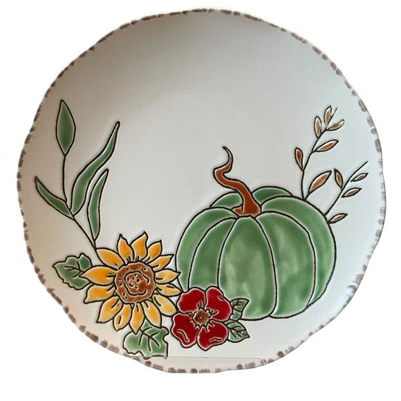 Eli & Ana Pumpkin Appetizer Plates 6in Thanksgiving Fall Harvest Set of 4 New - Picture 4 of 14